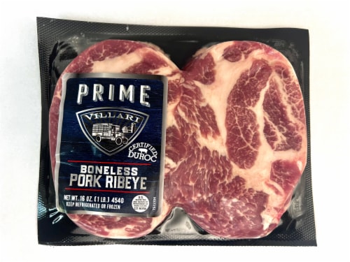 Villari Foods Prime Boneless Pork Ribeye Perspective: front