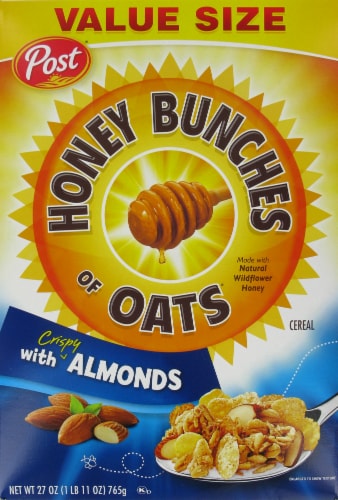 Honey Bunches of Oats Cereal With Almonds Perspective: front