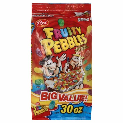 Fruity Pebbles Cereal Perspective: front