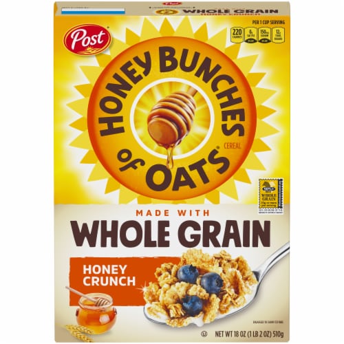 Post® Honey Bunches of Oats® Whole Grain Honey Crunch Cereal Perspective: front