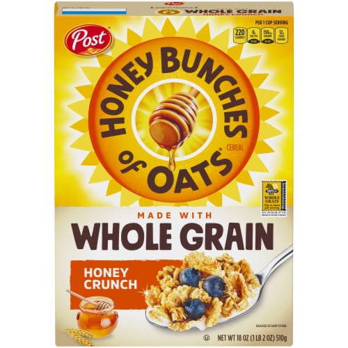 Post® Honey Bunches of Oats® Whole Grain Honey Crunch Cereal, 18 oz ...