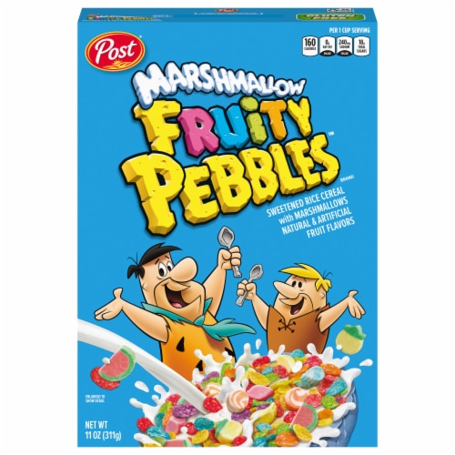 Post Fruity PEBBLES Marshmallow Cereal Perspective: front