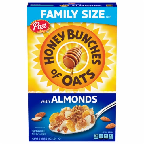 Post® Honey Bunches of Oats® with Almonds Cereal Perspective: front