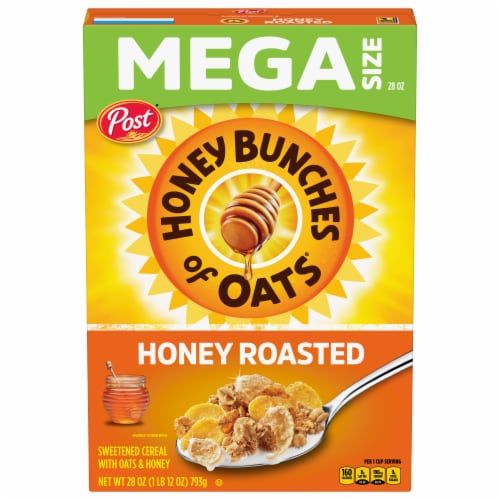 Post® Honey Bunches of Oats® Honey Roasted Mega Size Cereal Perspective: front