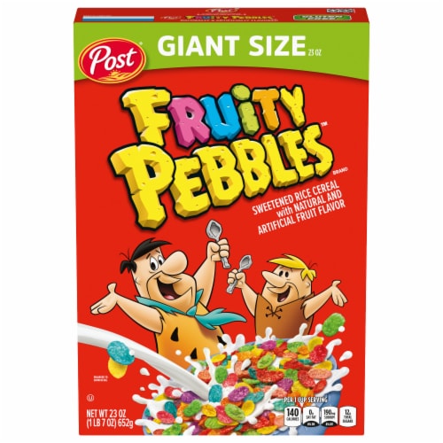 Post® Fruity Pebbles™ Giant Size Cereal Perspective: front