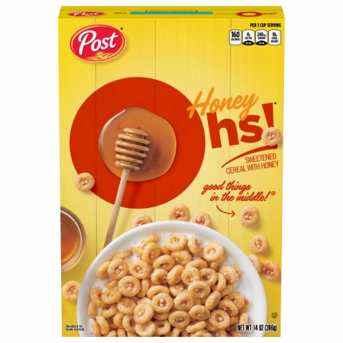 Post® Honey Ohs! Cereal Perspective: front