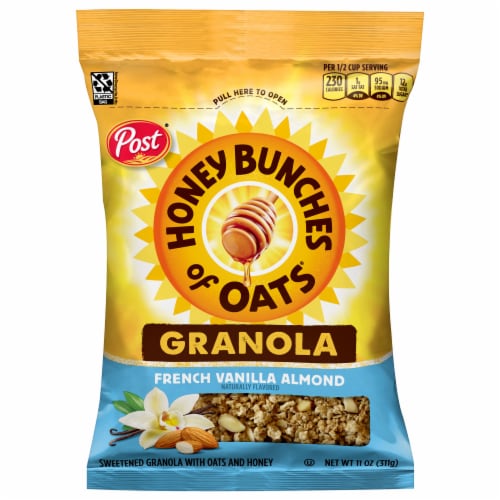 Honey Bunches of Oats® French Vanilla and Almond Granola Perspective: front