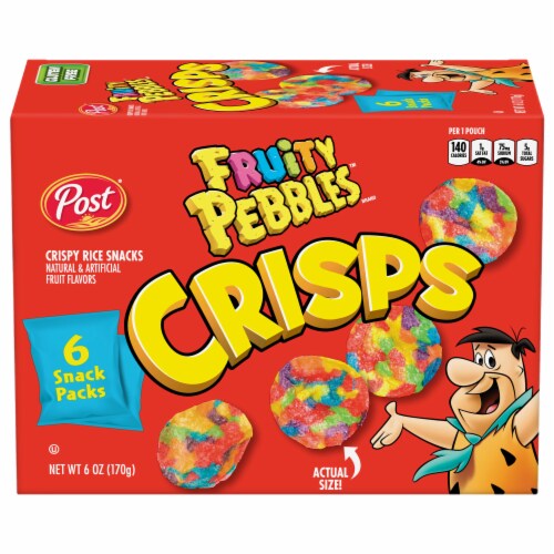 Post® Fruity Pebbles™ Crisps Bag Cereal Perspective: front