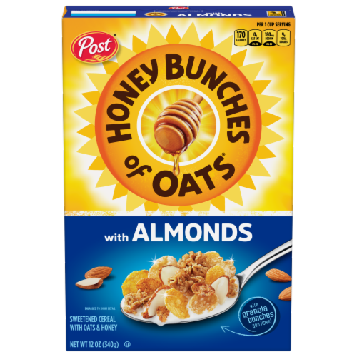 Post® Honey Bunches of Oats® with Almonds Cereal Perspective: front