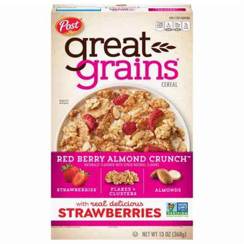 Post® Great Grains Red Berry Almond Crunch Cereal Perspective: front