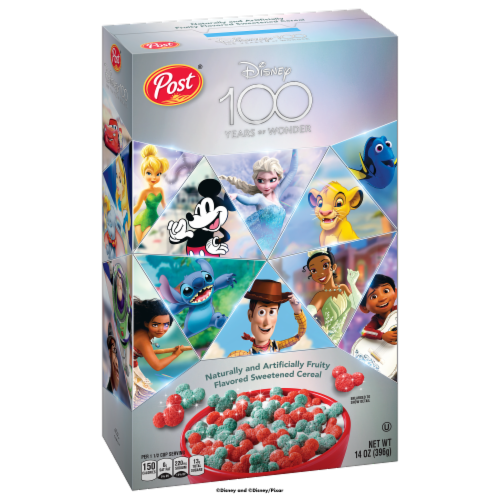 Post® Disney Fruity Mickey Cereal Perspective: front