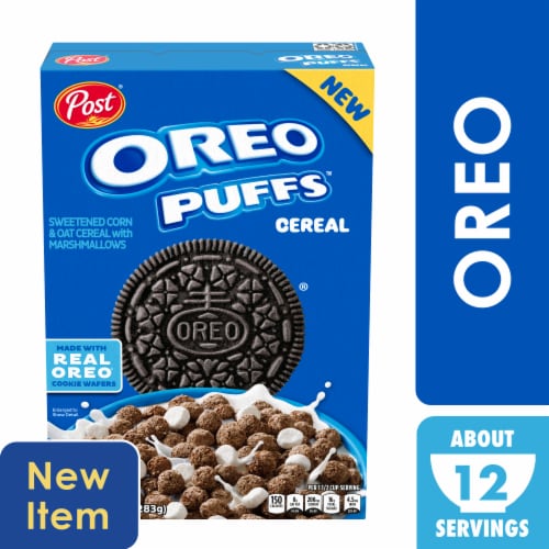 Post OREO PUFFS™ Breakfast Cereal Perspective: front