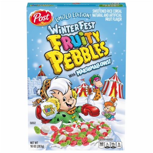 Post Pebbles Winterfest Fruity Pebbles™ With Marshmallows Perspective: front