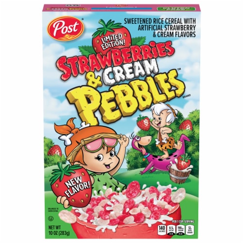 Post® Strawberries and Cream Pebbles™ Perspective: front
