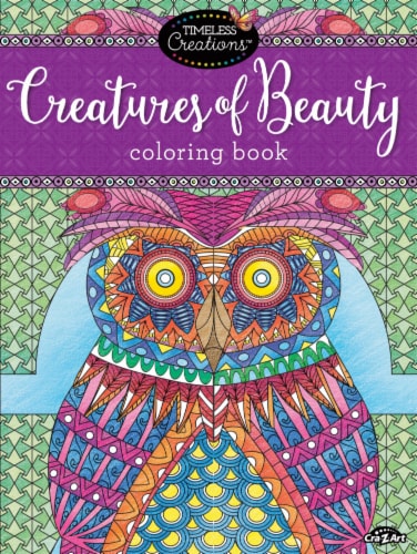 Cra-Z-Art Timeless Creations Creatures of Beauty Adult Coloring Book