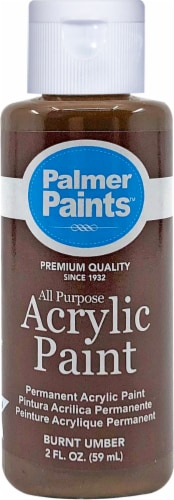 Palmer Paints™ Burnt Umber Acrylic Paint Perspective: front