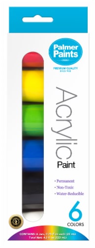 Palmer Paints Acrylic Paint - 6 Colors Perspective: front