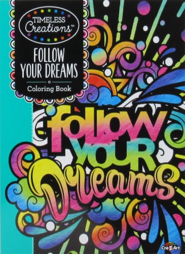 Timeless Follow Your Dreams Coloring Book Perspective: front