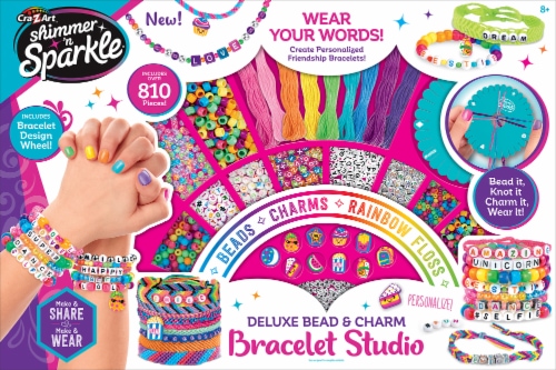 Cra-Z-Art Shimmer and Sparkle Deluxe Bead & Charm Bracelet Studio Perspective: front