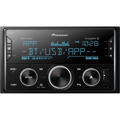 Pioneer MVHS622 Black Double DIN Digital Media Receiver With Built-In Bluetooth Perspective: front