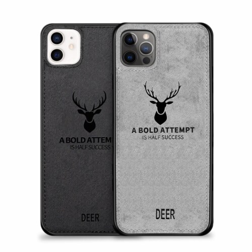 Luxury Soft Texture -Cloth Protective Case-iPhone 12/12Pro, Dirt-Resistant, Anti-Shock Perspective: front