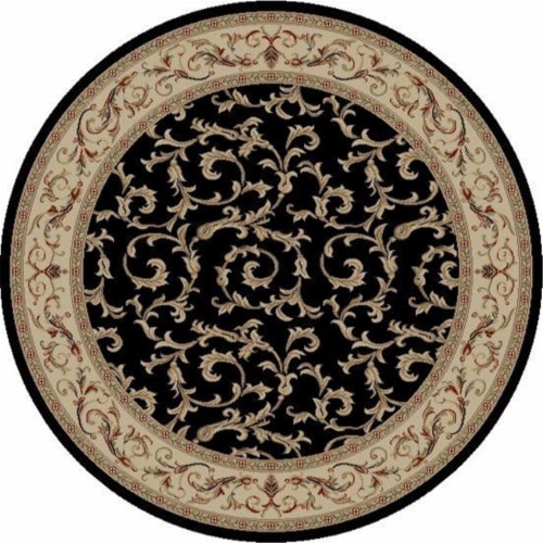 Concord Global 43936 6 ft. 7 in. x 9 ft. 3 in. Jewel Veronica - Black Perspective: front