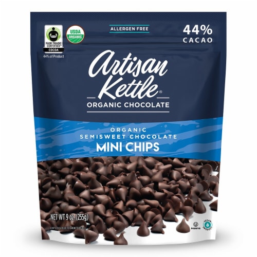 Artisan Kettle Organic SemiSweet Chocolate Mini Chips Perspective: front