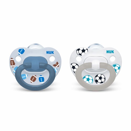 NUK Sports Print Pacifiers Perspective: front