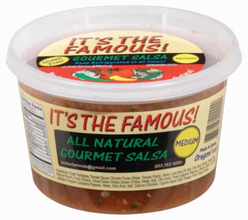 It's The Famous! Medium Salsa 16 Oz Perspective: front