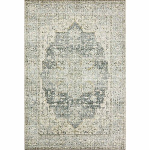 Sky-12 Charcoal, Dove 8'-0  X 8'-0  Round Size Rug Perspective: front