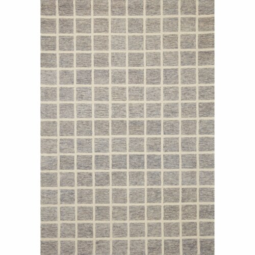 Pol-05 Slate, Ivory 2'-3  X 3'-9  Size Rug Perspective: front
