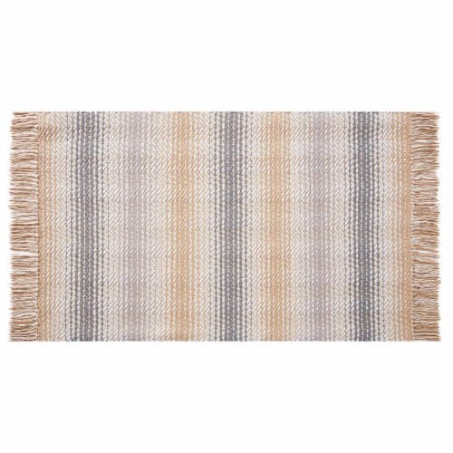 Loloi Brecken Stripe Gold Accent Rug - 20x34 Perspective: front