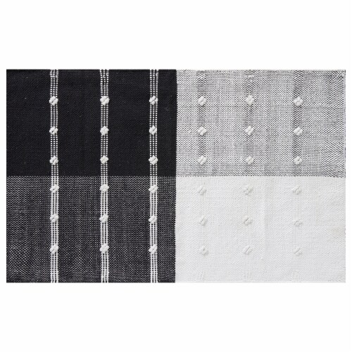 Loloi Francis Block Black Rug - 2.3x3.9 Perspective: front