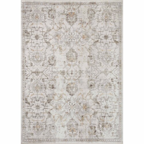 Bny-03 Ivory, Dove 2'-7  X 10'-0  Size Rug Perspective: front