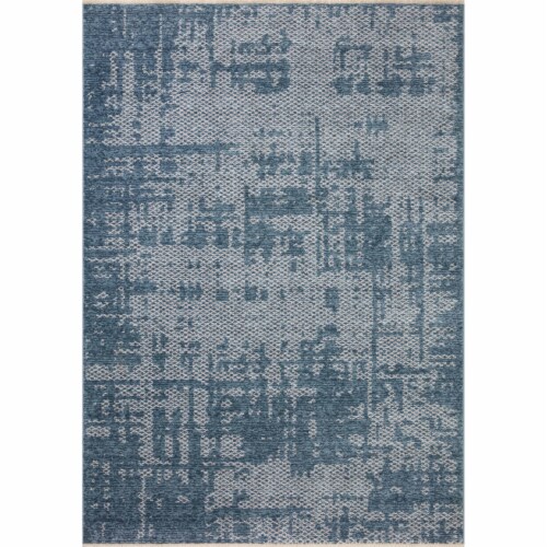 Van-01 Denim, Dove 2'-7  X 12'-0  Size Rug Perspective: front