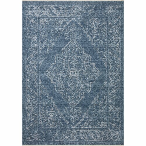 Van-03 Denim, Dove 2'-7  X 12'-0  Size Rug Perspective: front
