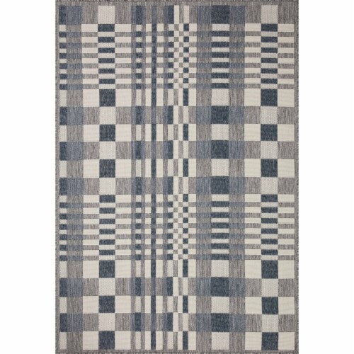 RAI-04 Ivory, Denim 2'-2  x 3'-9  Size Rug Perspective: front