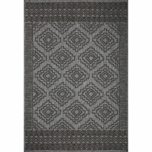 RAI-06 Grey, Charcoal 2'-2  x 3'-9  Size Rug Perspective: front