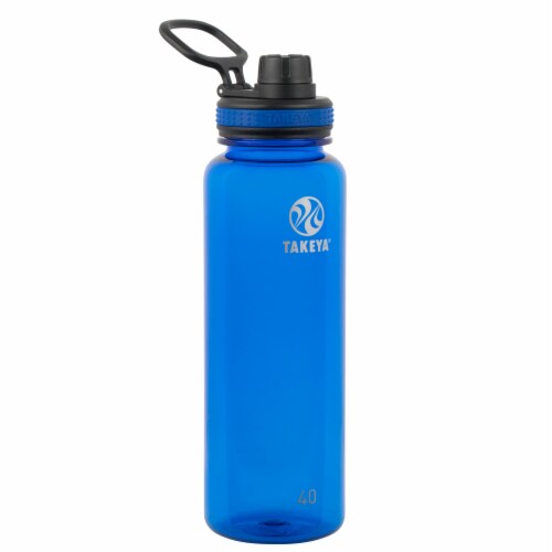 Takeya Tritan Spout Lid Water Bottle - Royal Blue Perspective: front