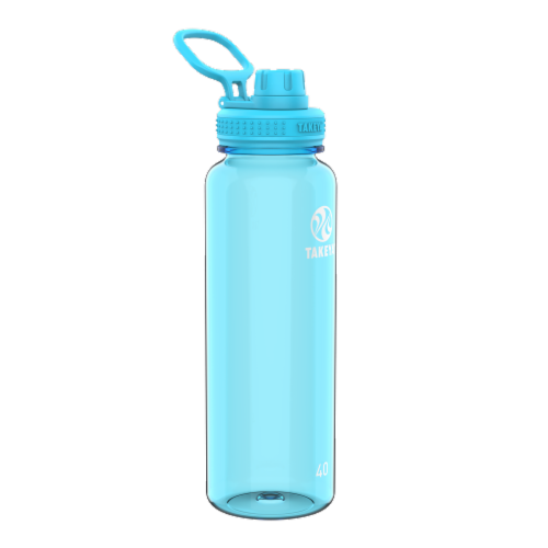 Takeya Tritan Spout Bottle - Breezy Blue Perspective: front