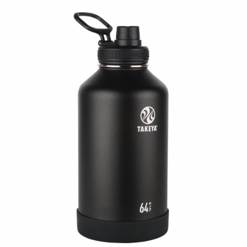 Takeya Actives Insulated Stainless Steel Water Bottle - Onyx Perspective: front