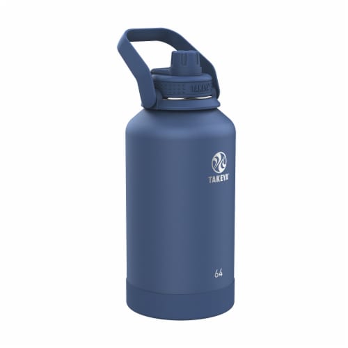 Takeya Actives Insulated Stainless Steel Water Bottle - Midnight Perspective: front