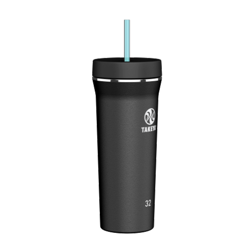 Takeya® Straw Tumbler - Onyx Perspective: front