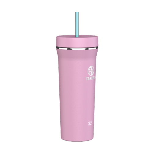 Takeya Standard Straw Tumbler - Pink Lavendar Perspective: front