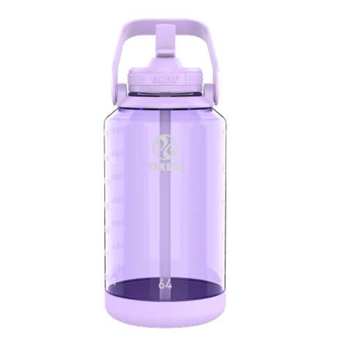 Takeya 64oz Tritan Motivational Water Bottle with Straw Lid - Purple