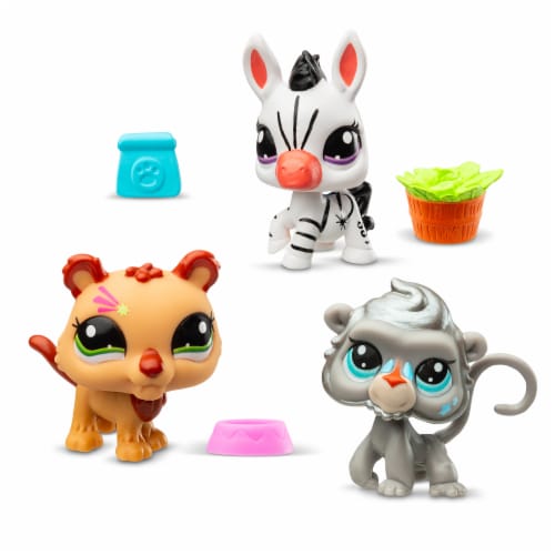 Littlest Pet Shop Wild Zoo Trio Playset Perspective: front