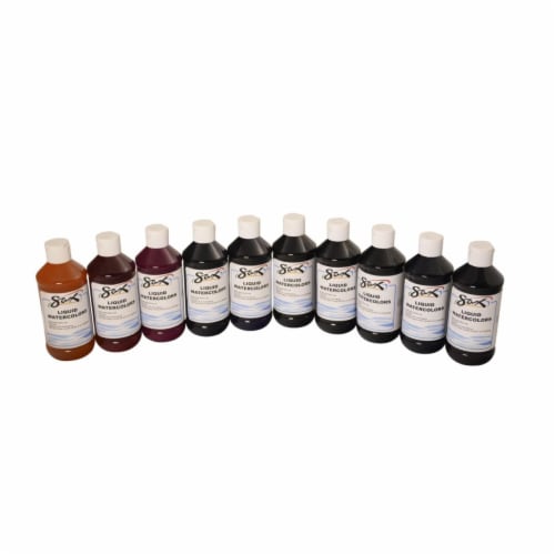 SAX 1567861 8 oz Washable Liquid Watercolor Paint, Assorted Colors - Set of  10, 10 - Fred Meyer