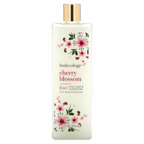 Bodycology® Cherry Blossom 2 in 1 Body Wash & Bubble Bath Perspective: front