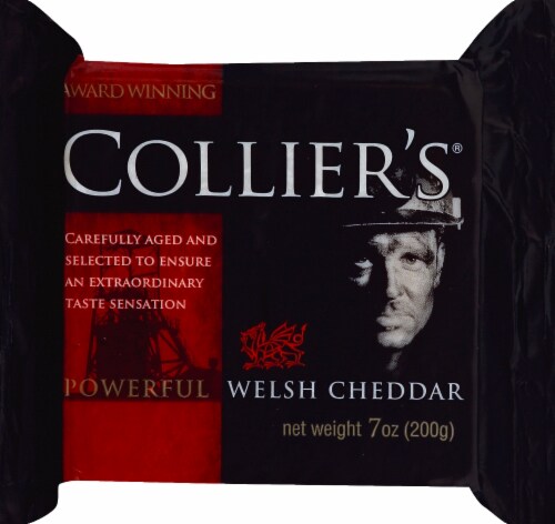 Collier's Powerful Welsh Cheddar Perspective: front