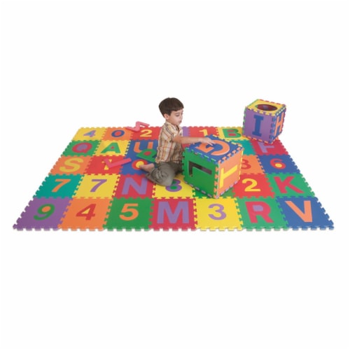 Edushape Edu Tile Numbers And Letters - 36 Piece Set Perspective: front